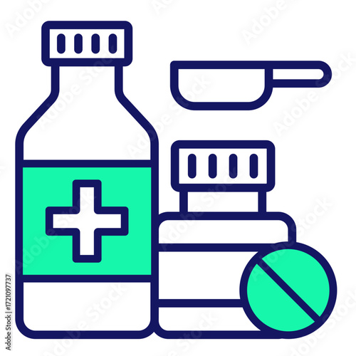 Medication  Icon Set Multiple Style Collection