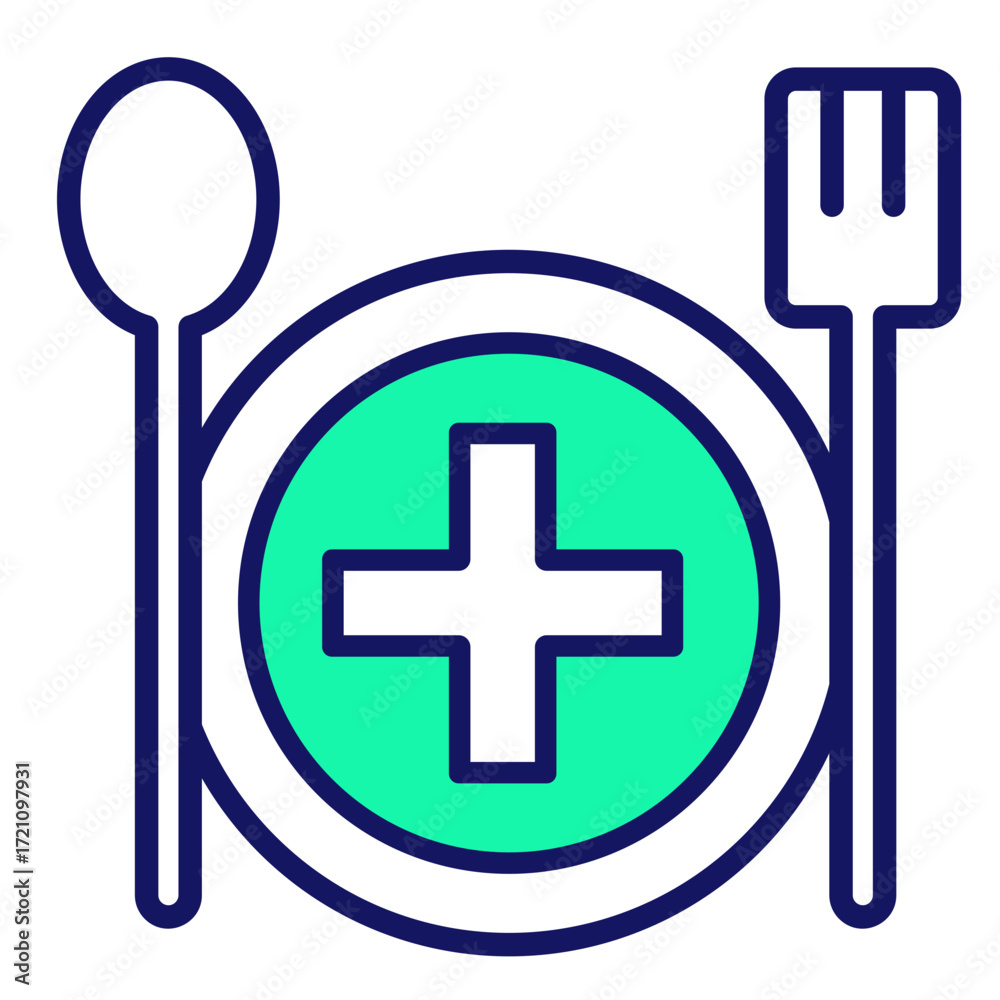 Fototapeta premium Meal Icon Set Multiple Style Collection