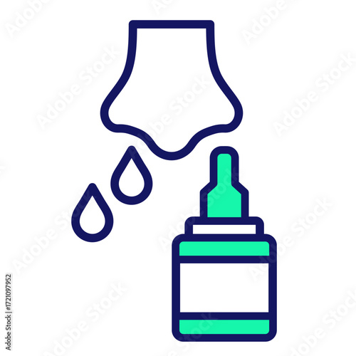Nasal Spray  Icon Set Multiple Style Collection