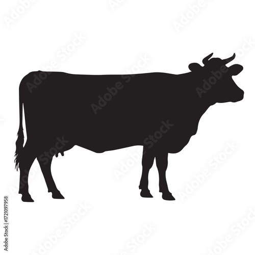 Cow Silhouette Vector Icon