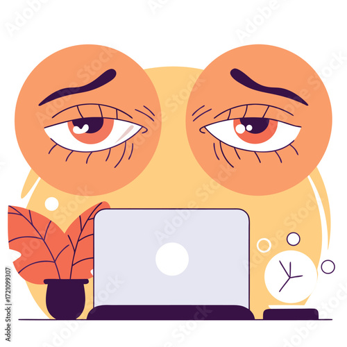 eye-strain-and-screen-fatigue-vector-isolated-on-w.eps