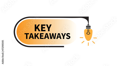 Key takeaways text on white background	
