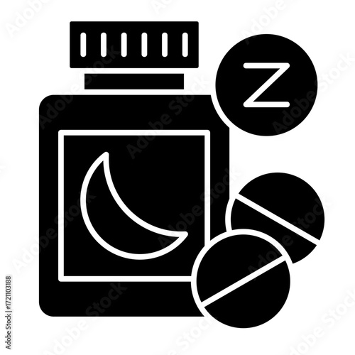 Sleeping Pills  Icon Set Multiple Style Collection