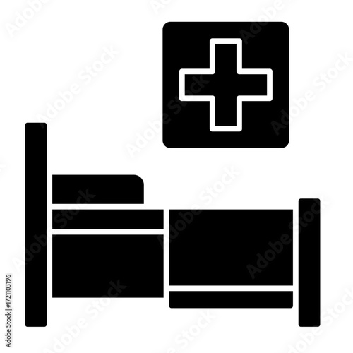 Hospital Bed  Icon Set Multiple Style Collection