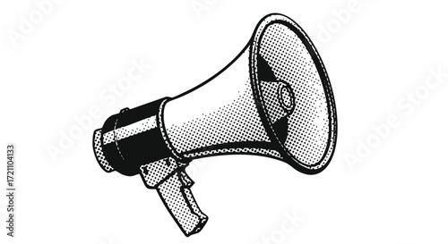 Make your voice heard with this bold megaphone design, ideal for announcements, promotions, and powerful messages in your marketing campaigns