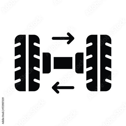 Vehicle Differential Gear System line icon in trendy style