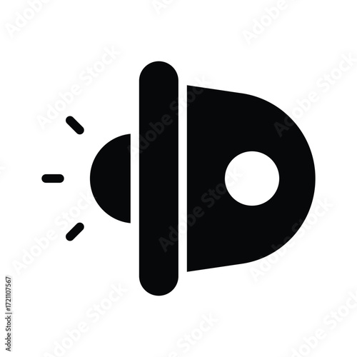 Line icon of vehicle headlamp for garage and mechanic usage.