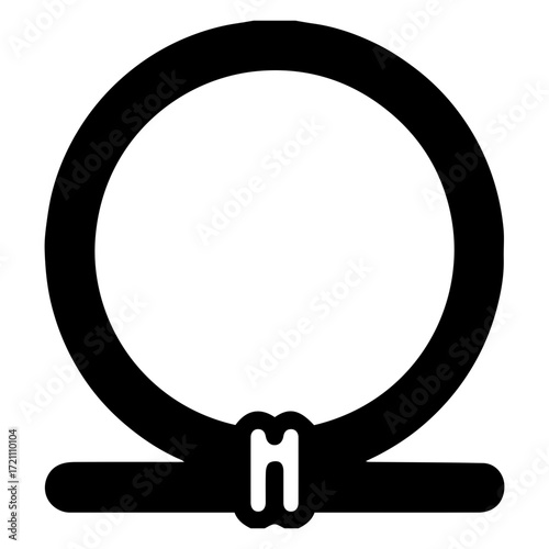 Symbol Shen ring Egyptian black