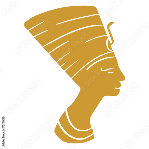 Symbol Nefertiti Egyptian gold