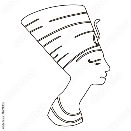 Symbol Nefertiti Egyptian line