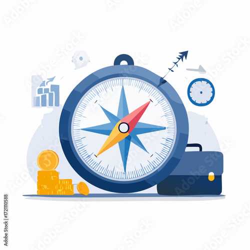 Navigational Compass Guiding Business Strategy and Financial Growth