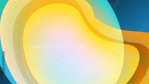 Abstract flowing layers, vibrant colors, modern design. Background features smooth gradients, dynamic shapes, visual appeal.