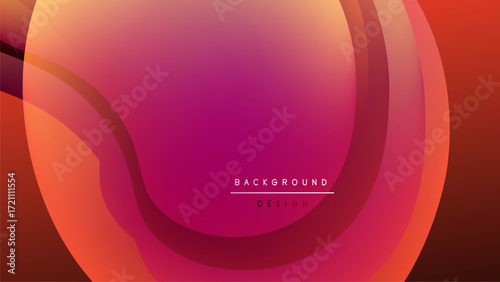Abstract fluid shapes, vibrant gradients. Pink, orange hues dominate dark background. Modern design element, smooth transitions present.