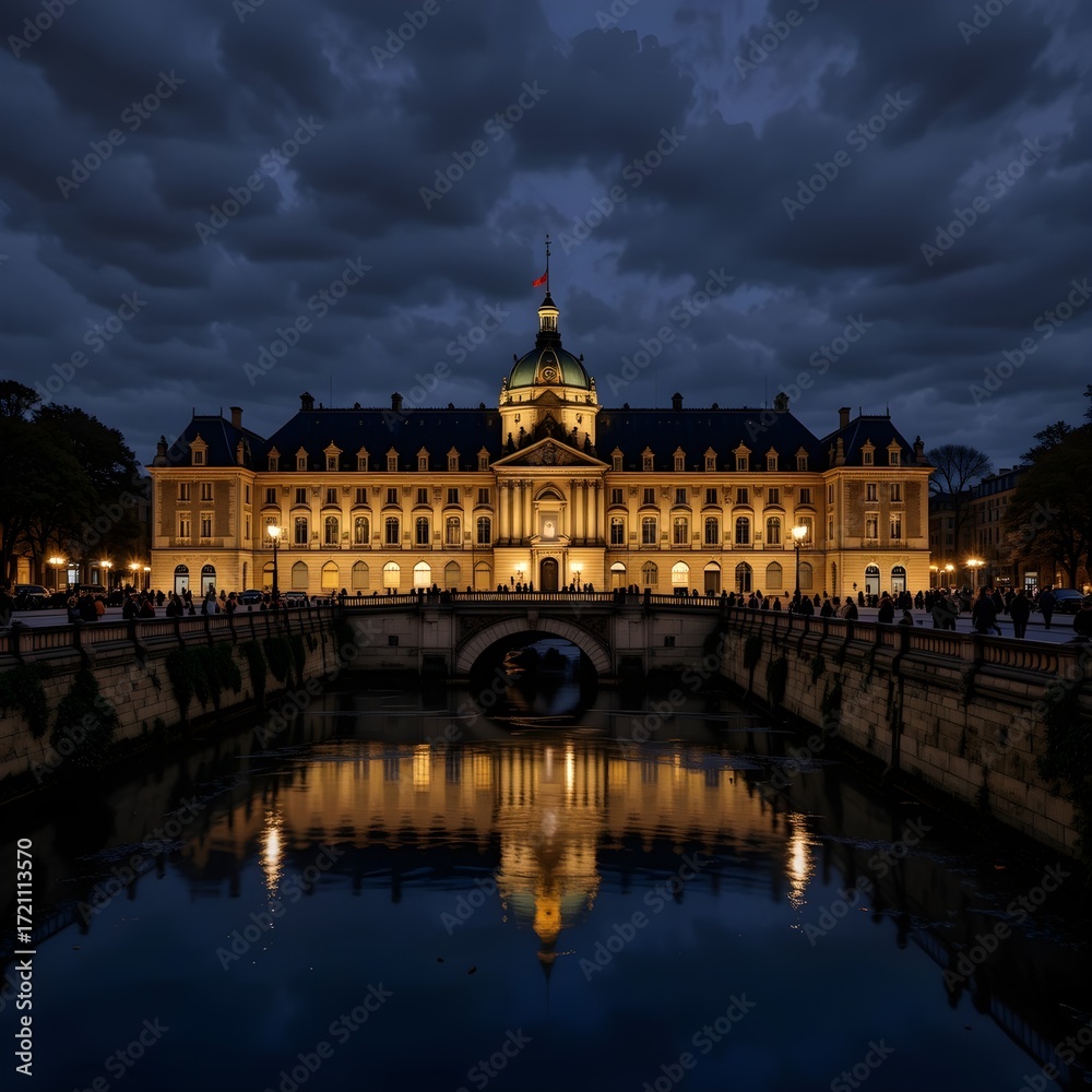 Fototapeta premium beautiful european city, travel to europe, World-class city, city of romance,, AI Generative