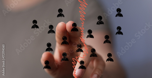 Image depicting a finger in...