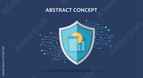 Robust cybersecurity shield protecting sensitive data and online privacy in a secure digital network environment with advanced technology protocols