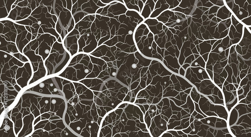 Striking tree branch pattern with elegant white and gray tones perfect for modern backgrounds and stylish designs, adding a touch of nature's artistic flair