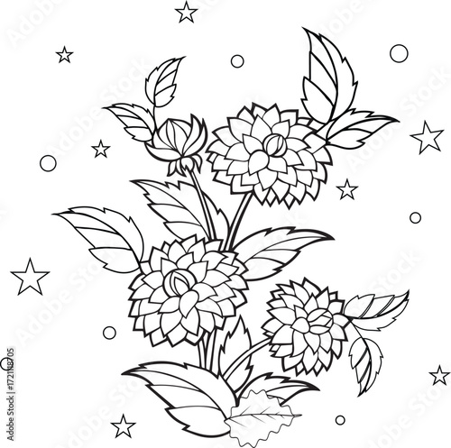 coloring pages, color page, flower, vector, floral, nature, leaf, plant, illustration, spring, art, design, drawing, flowers, decoration, summer, blossom, pattern, bouquet, garden, beauty, branch, pet