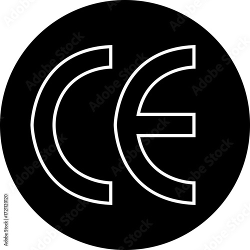 CE mark icon in line style. European Conformity certification, safety standard approval, product compliance and quality assurance vector. EU standard for safety, health and environmental protection.
