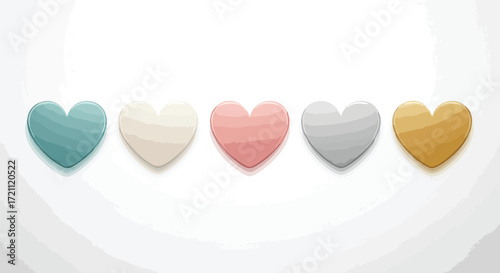 Show your love with these pastel hearts, perfect for Valentine's Day promotions or heartwarming social media posts for your brand