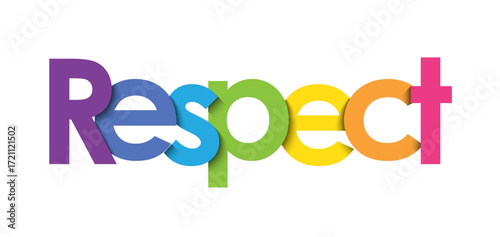 RESPECT colorful vector typography banner
