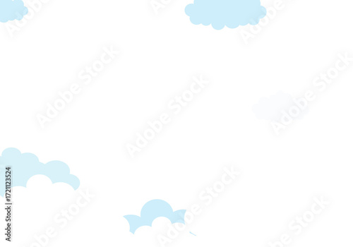 Clouds with Frame Designs PNG, Isolated on Transparent Background