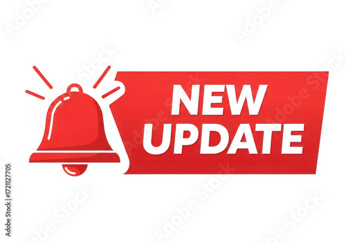 Wallpaper Mural Alert notification bell icon with new update text for announcements and alerts isolated on transparent background Torontodigital.ca