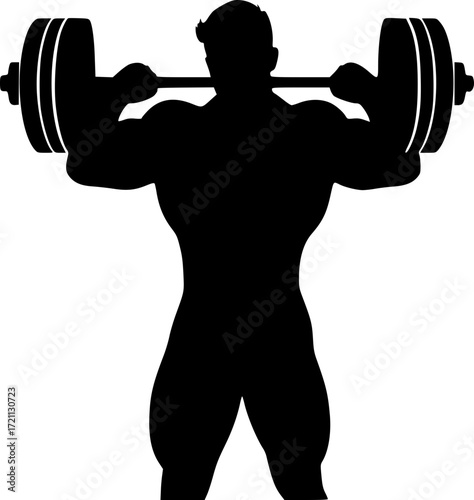 Weightlifter silhouette vector illustration
