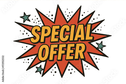 Promotional offer flat icon set featuring discount, sale, and special deal symbols