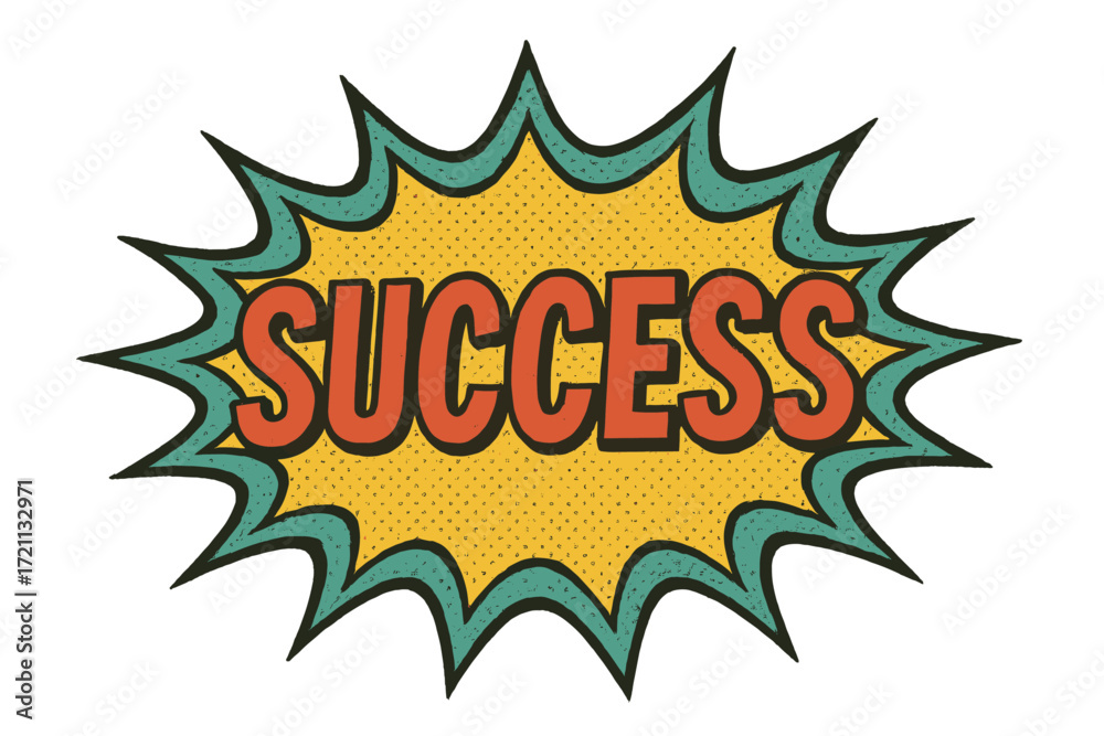 Fototapeta premium Comic book style speech bubble icon set. success, achievement pop art icons collection