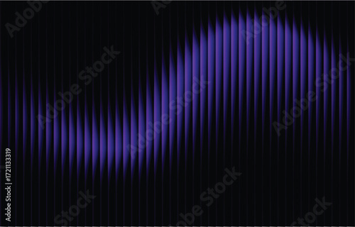 Ribbed fractal glass texture with dreamy purple and black  gradient, futuristic elegant mysterious background, bold dynamic design blending bright colors with geometric symmetry, modern vector 