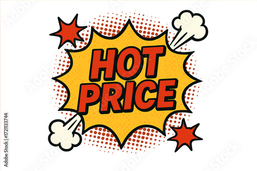 Comic style sale icon set. pop art discounts, promotions icons in filled style