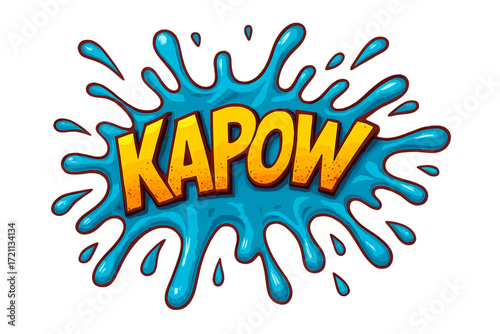 Comic book style sound effects icon set. bold and vibrant words in 3d design.