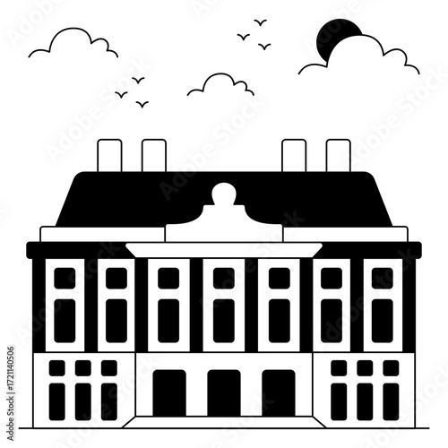 Premium design icon of amalienborg palace