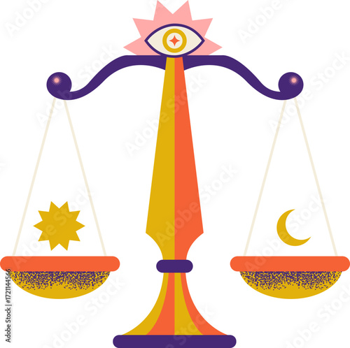 Libra Zodiac Sign Illustration
