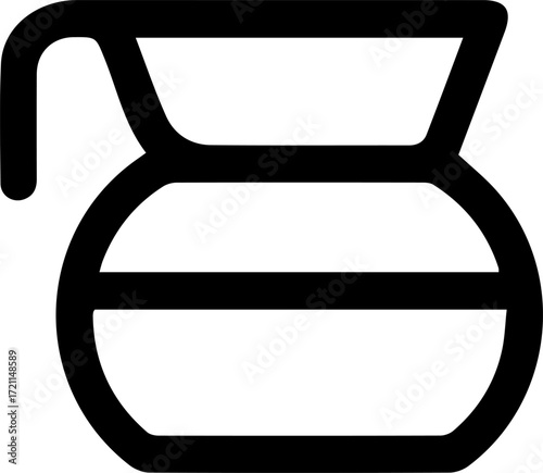 Coffee pot icon design for templates.