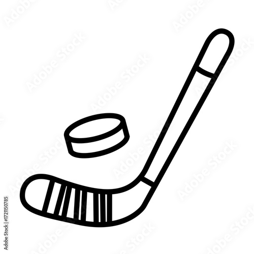Hockey ball Sports equipment vector icon outline 100px