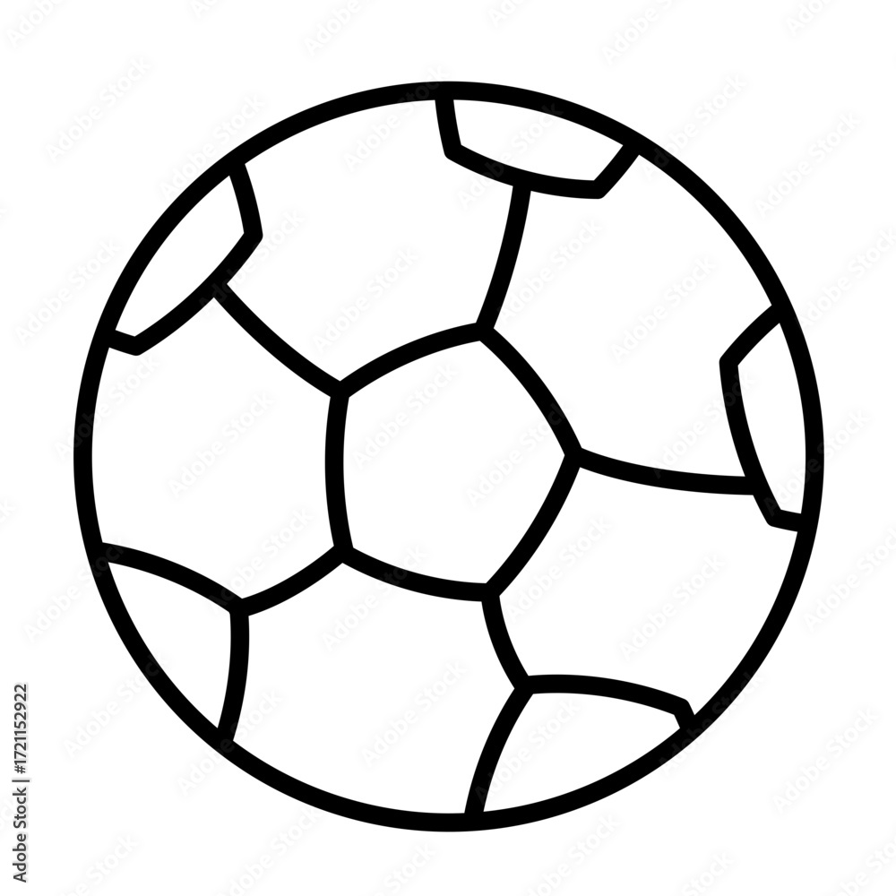 Obraz premium Soccer ball Sports equipment vector icon outline 100px