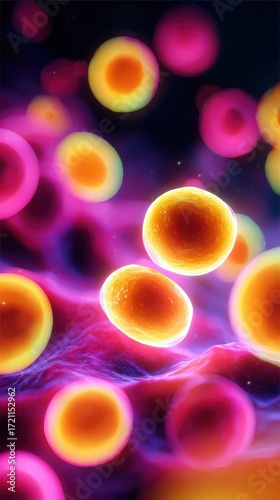 Vibrant Microbial Cell Structures research, science, microbiology, cell, organism, biology, cellular