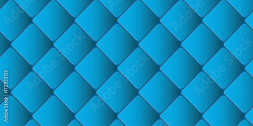 Abstract square geometric pattern design with gradient 3d effect | Modern seamless pattern for texture, decoration, fabric | Futuristic concept blue vector background design