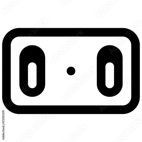 Patient handler. Outlined stroke vector icon with black-filled details.