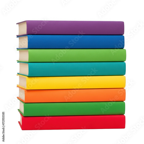 Wallpaper Mural Stack of colorful books isolated on transparent background Torontodigital.ca