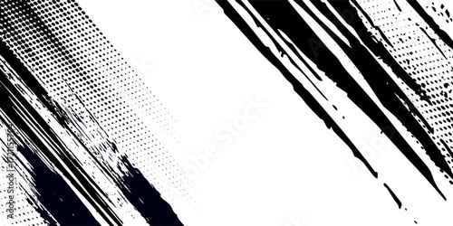 Top white and blue color pattern gradient grunge texture background. Dots pop art comics sport style vector art