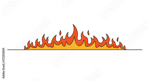 Vibrant dynamic fire effect with realistic flame textures and glowing embers for impactful visual design projects