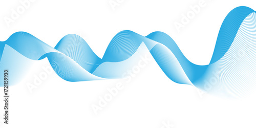 Light blue with white gradients smooth flowing abstract wave design. modern and minimal used in tech, digital, or clean corporate designs.