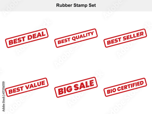Rubber Stamps Set Best Deal, Quality, Seller, Value, Big Sale, Bio Certified