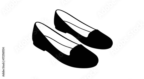 Classic black ballet flats simple comfortable casual everyday women's shoes