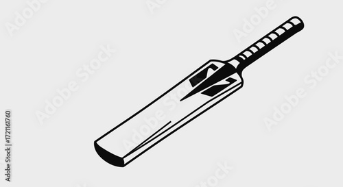Classic wooden cricket bat graphic simple sports equipment design for sporting events and designs