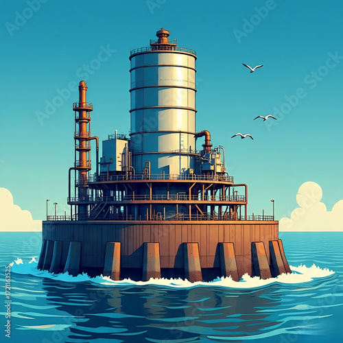 oil tanker in the sea