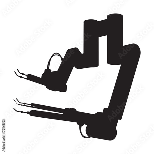 Robotic Surgery Silhouette | Medical Technology, Surgeon Console, Operating Room